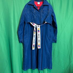 PYER MOSS x REEBOK pleated belted cropped trench coat